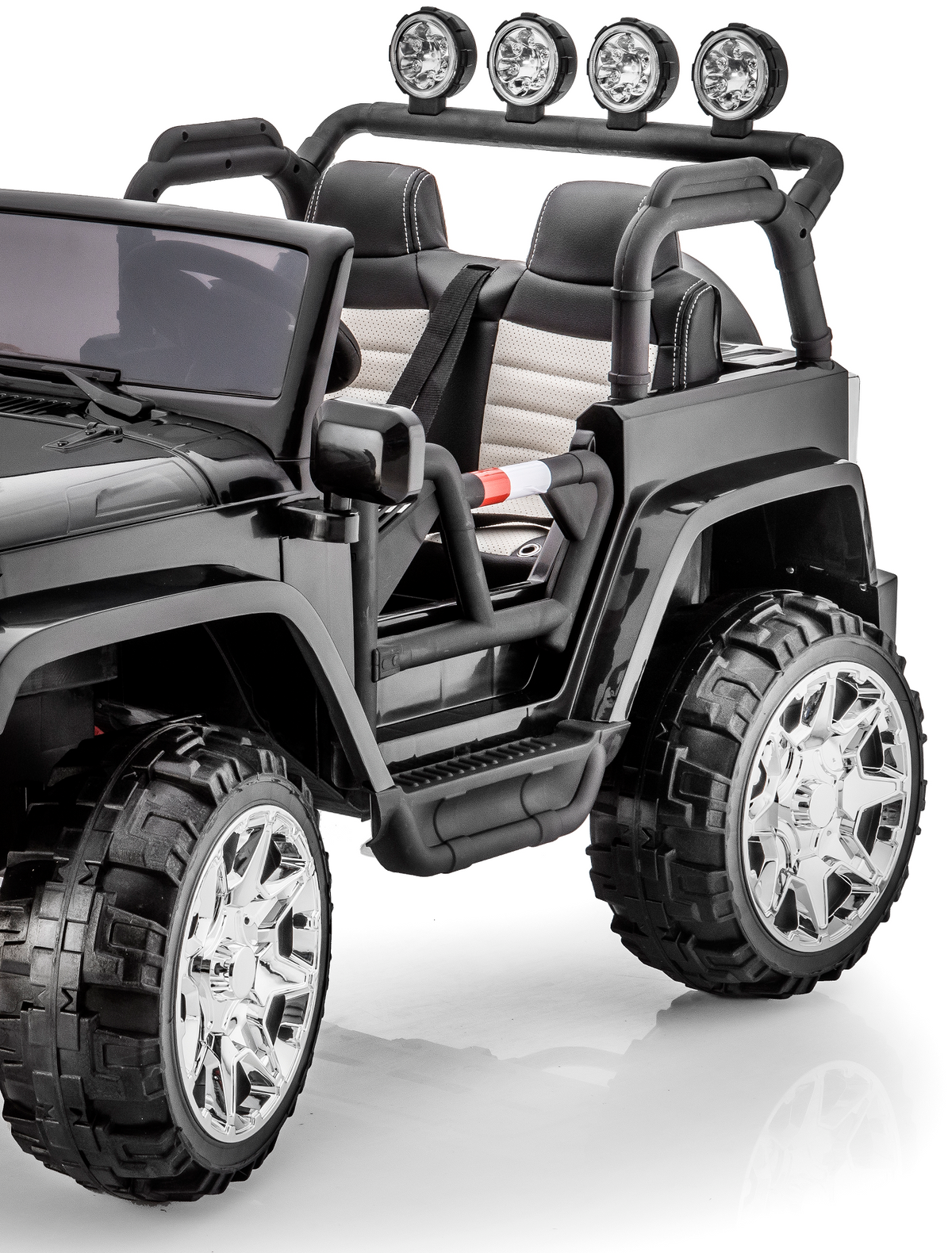 2 Seater 24 Volt 4x4 Electric Ride On Jeep Style Rubber Tires Fully Loaded Truck ATV UTV For Kids W/Magic Cars® Wireless Parental Control