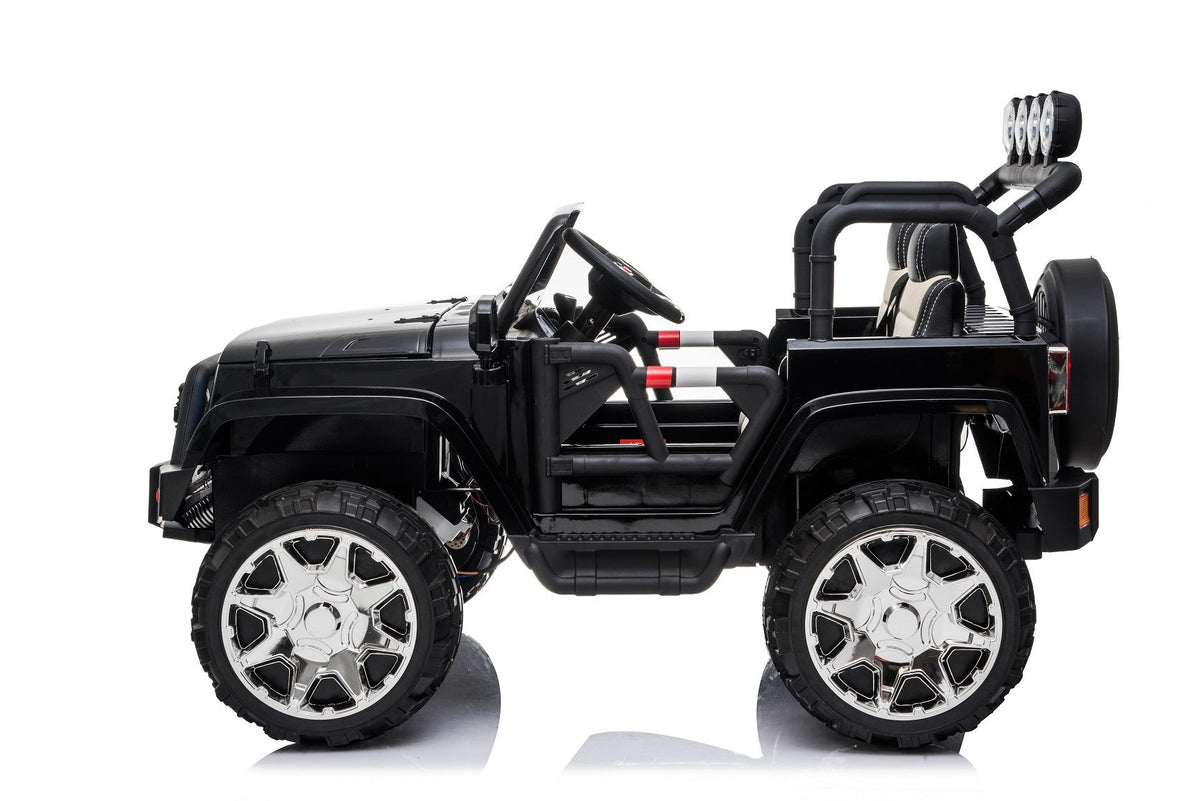 2 Seater 24 Volt 4x4 Electric Ride On Jeep Style Rubber Tires Fully Loaded Truck ATV UTV For Kids W/Magic Cars® Wireless Parental Control