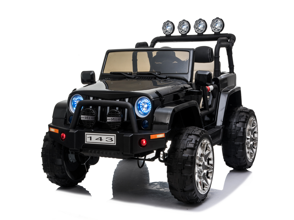 2 Seater 24 Volt 4x4 Electric Ride On Jeep Style Rubber Tires Fully Loaded Truck ATV UTV For Kids W/Magic Cars® Wireless Parental Control