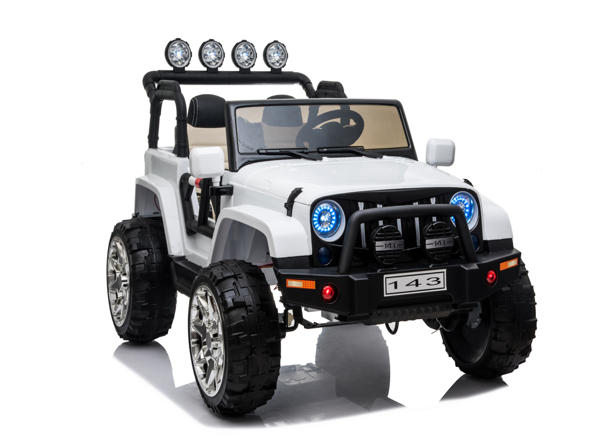 2 Seater 24 Volt 4x4 Electric Ride On Jeep Style Rubber Tires Fully Loaded Truck ATV UTV For Kids W/Magic Cars® Wireless Parental Control