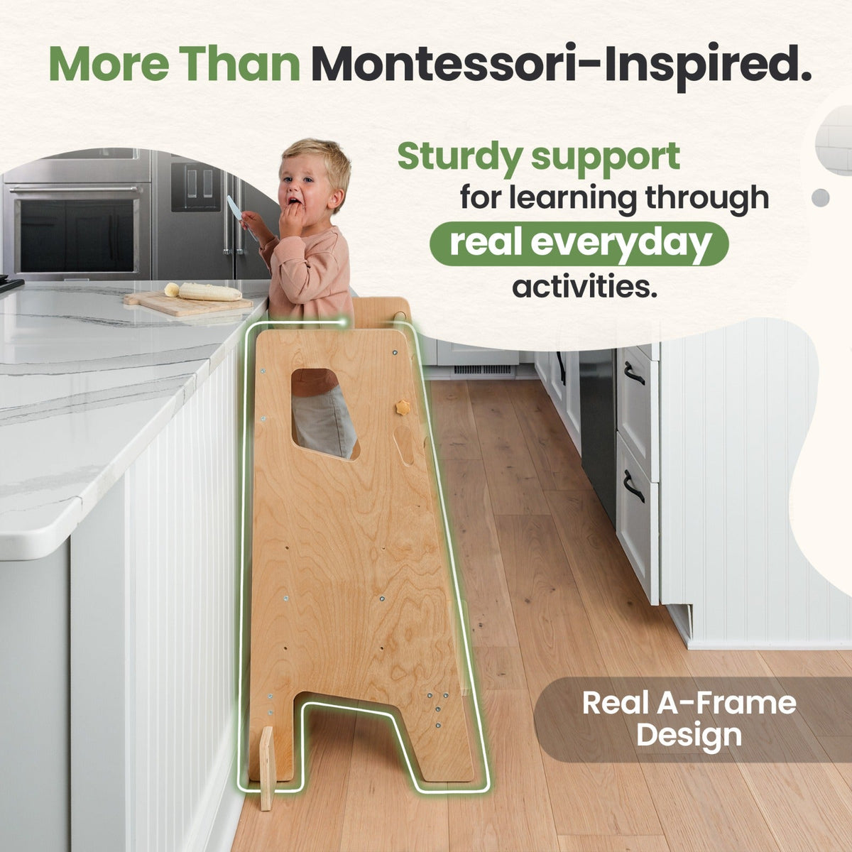 Montessori Toddler Tower - Adjustable Kitchen Stool Helper