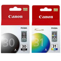 New, Pre-Owned - Canon PG-30 Black and CL-31 Color Printer Ink Cartridges