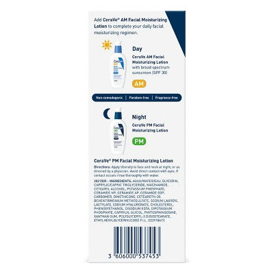 CeraVe PM Moisturizing Lotion Night Cream 3 fl oz - Imperfect Box