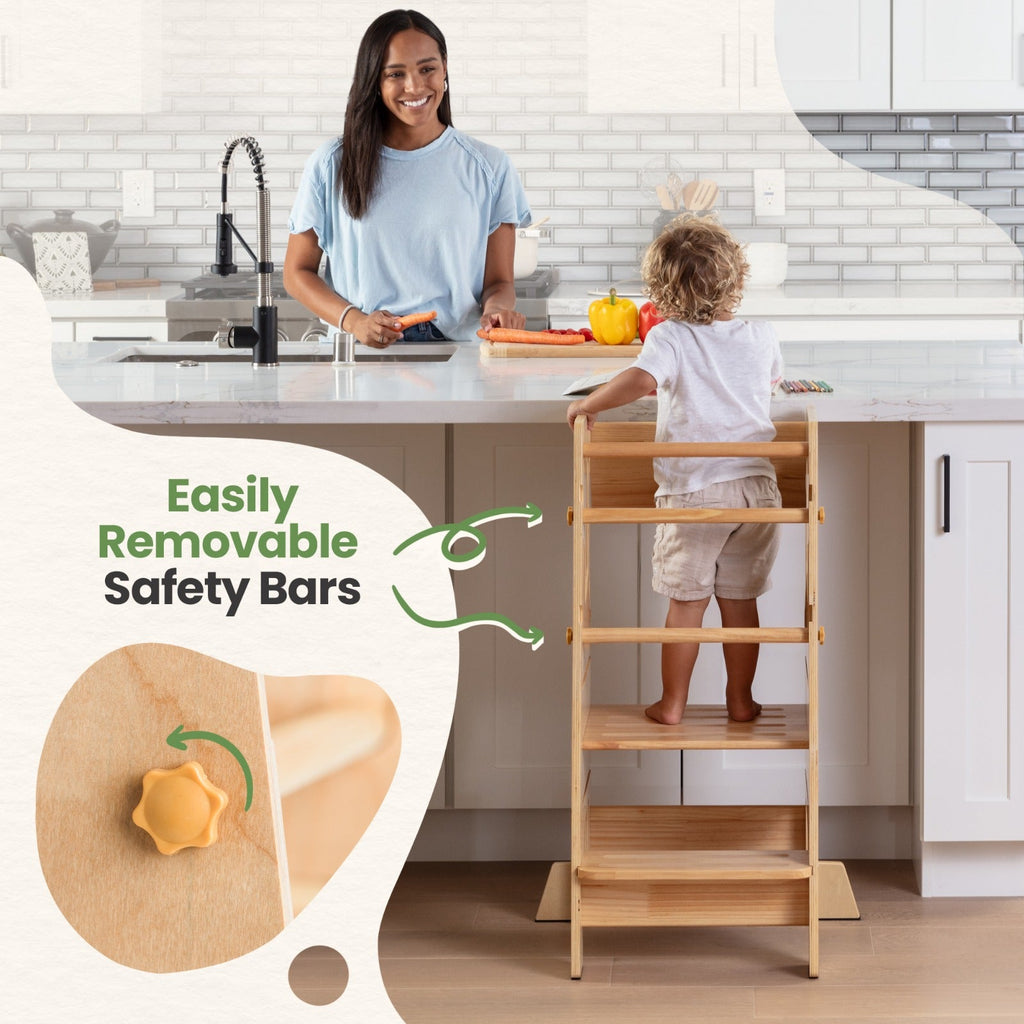 Montessori Toddler Tower - Adjustable Kitchen Stool Helper